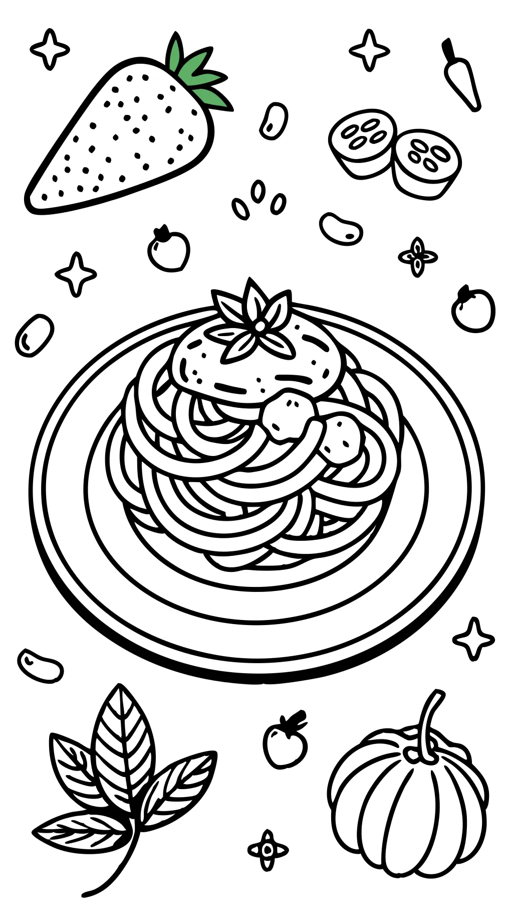 coloriage spaghetti